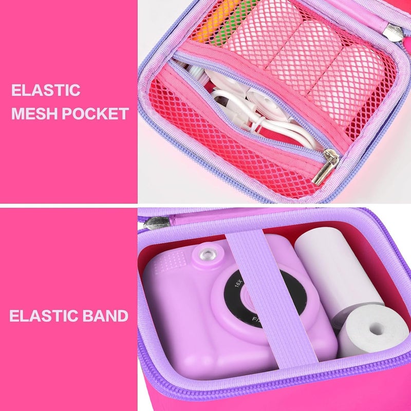 PAIYULE Kids Instant Print Camera Case Compatible with ESOXOFFORE for Dylanto for DUDUDRAGON for GKTZ for ETIKEZ for Dafotil for Careenoah for Aasonida Digital Video Prints Paper Bag (Box Only) Bright Pink - Image 5